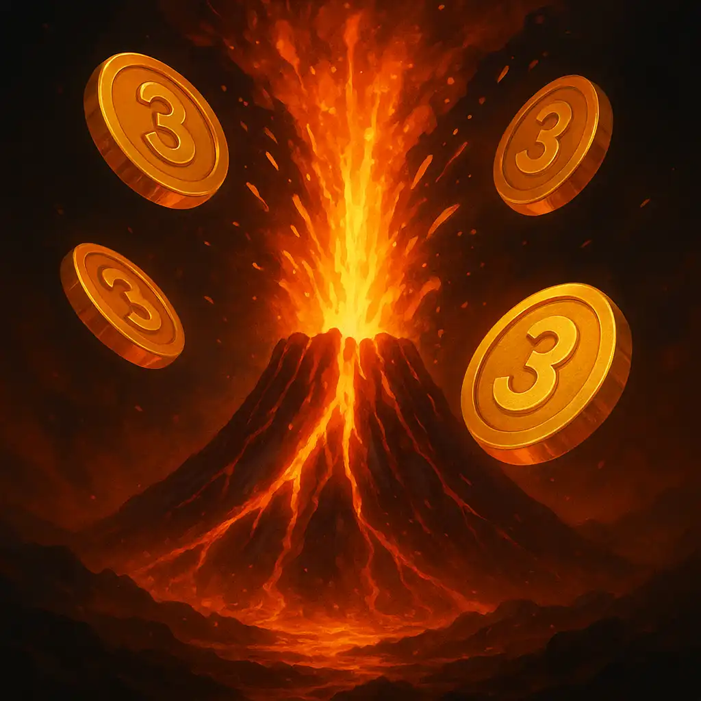 Visuel du jeu de machine à sous pour 3 Coin Volcanoes