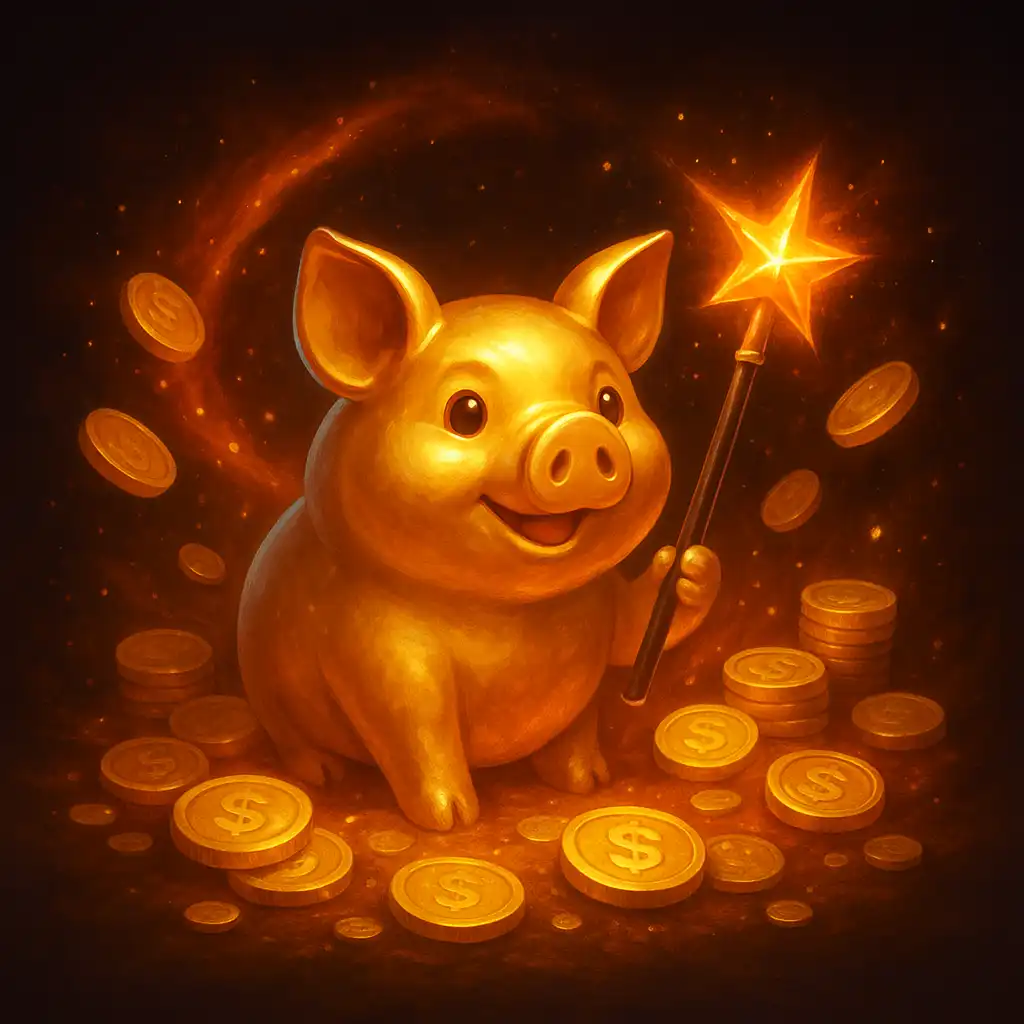 Visuel du jeu de machine à sous pour Piggy Prizes Wand of Riches